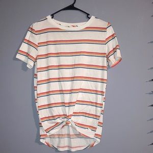 PINK Rainbow Striped Shirt